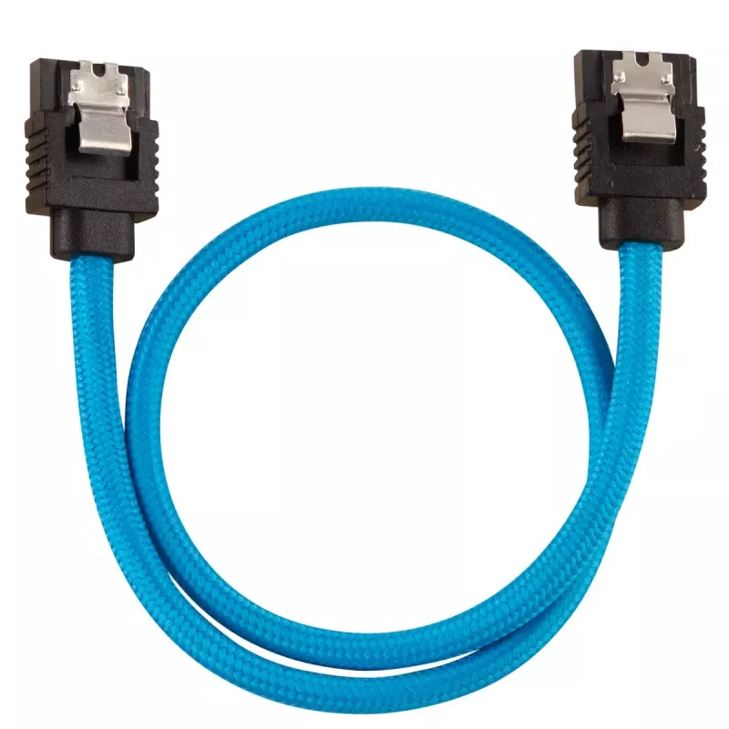 Corsair CC-8900251 Premium Sleeved SATA-kaapeli, 0,3 m, (2 kpl), sininen