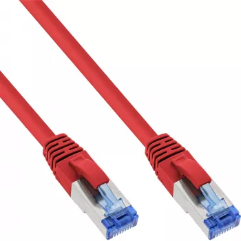 InLine verkkokaapeli S/FTP PiMF Cat.6A halogeeniton 500MHz punainen 1,5 m