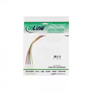 InLine SATA-virtasovitinkaapeli 1x 4-pin naaras / 15-pin-SATA ylöspäin kulma 29670X