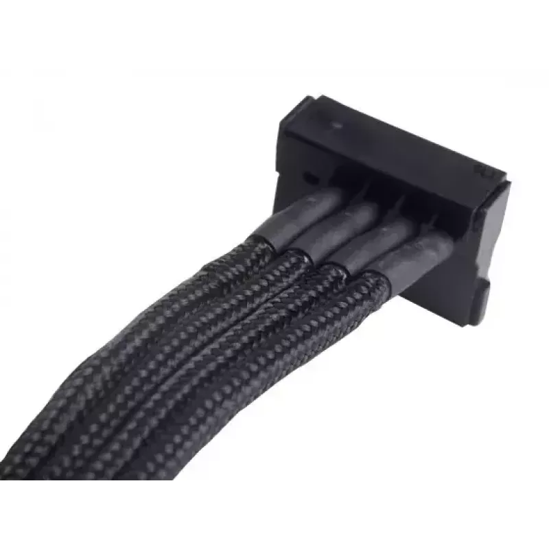 SilverStone SST-PP07-BTSB 4-pinninen Molex – 4x SATA jatkokaapeli, 300 mm, musta