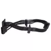 SilverStone SST-PP07-BTSB 4-pinninen Molex – 4x SATA jatkokaapeli, 300 mm, musta