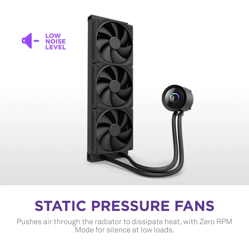 Yhdistelmänestejäähdytin NZXT Kraken Plus 360 12 cm musta Fluid Dynamic Bearing
