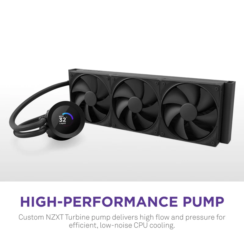 Yhdistelmänestejäähdytin NZXT Kraken Plus 360 12 cm musta Fluid Dynamic Bearing