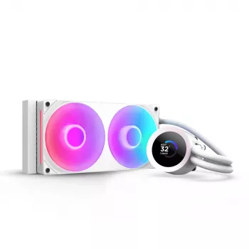 Yhdistelmäneste-CPU-jäähdytin NZXT Kraken Plus RGB 240 — 120 mm:n tuuletin, FDB-laakeri, valkoinen