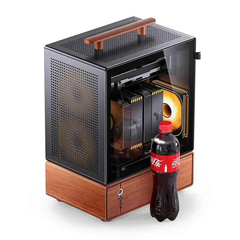 PC-kotelo Jonsbo T7 Midi-Tower mATX Tempered Glass musta