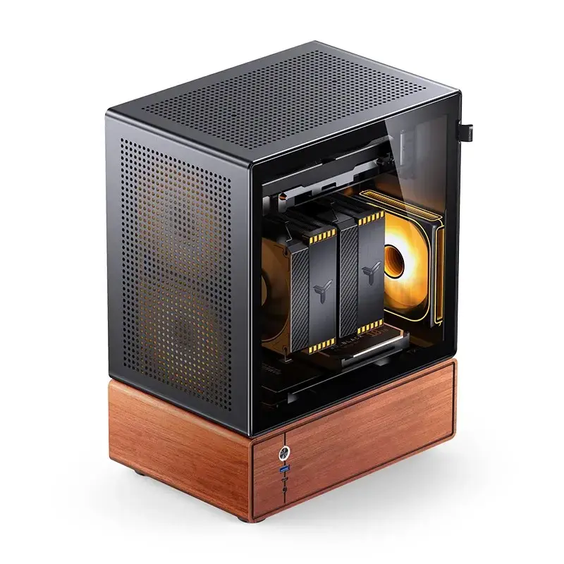 PC-kotelo Jonsbo T7 Midi-Tower mATX Tempered Glass musta