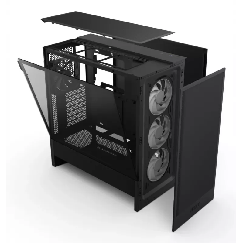NZXT H5 Flow RGB (2024) Midi Tower -kotelo, musta