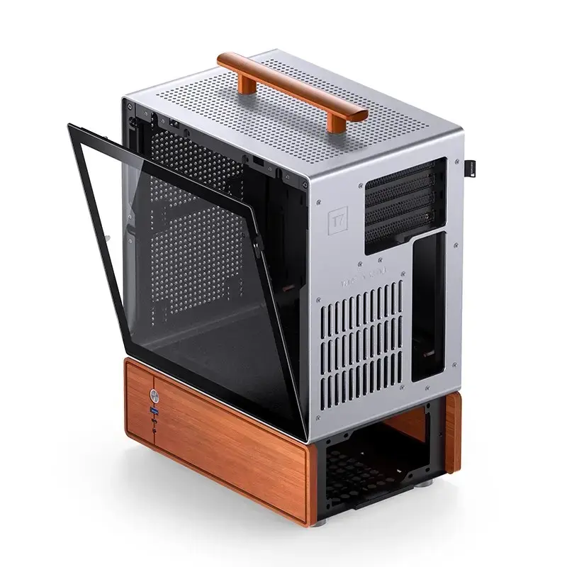 PC-kotelo Jonsbo T7 Midi Tower mATX Tempered Glass hopea