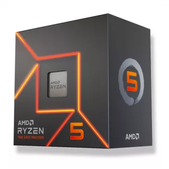 AMD Ryzen 5 7400 -prosessori, kanta AM5, 6 ydintä, 3,3 GHz perus / 4,3 GHz boost, 16 MB L3, DDR5, Radeon Graphics