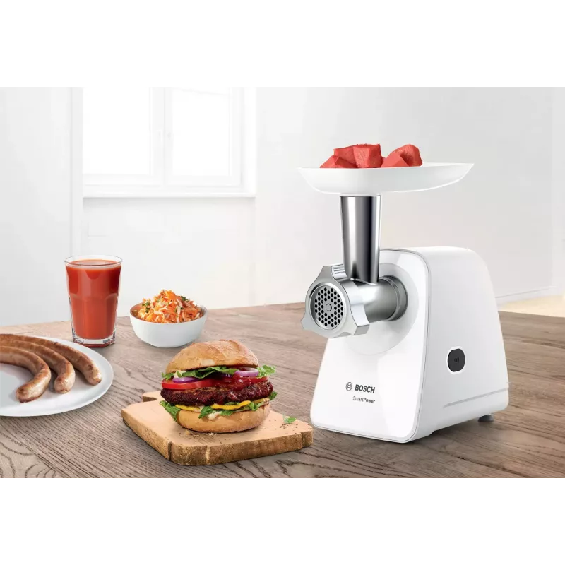 Bosch MFW2520W lihamylly 1500 W ruostumaton teräs, valkoinen