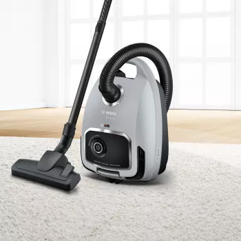 Pölynimuri Bosch Serie 6 BGB6X330 — 600 W, HEPA 13, 4 l pölypussi, koville lattioille ja matoille, 6 kg, harmaa/musta