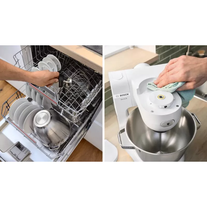 Bosch Serie 6 MUMS6EW22 yleiskone, 1600 W, konditoriasetti, tehosekoittimen lisäosa, valkoinen/ruostumaton teräs