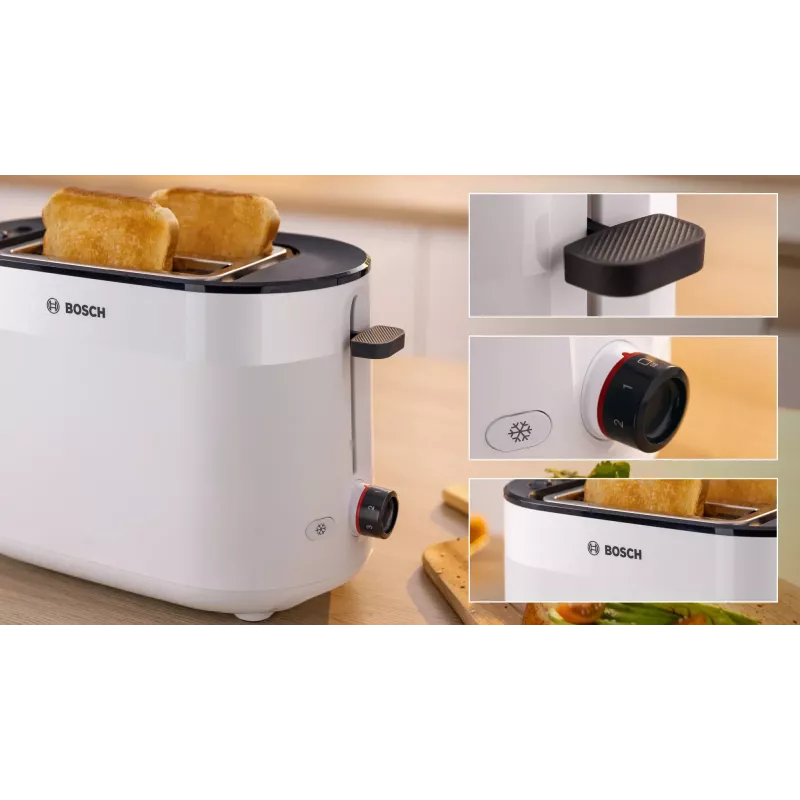 Bosch TAT2M121 leivänpaahdin 6 2 viipaletta 950 W valkoinen