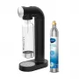 Sodastreamer BRITA sodaONE musta hopea — hiilihutin, 60 L teho, BPA-vapaa, 450×129×240 mm