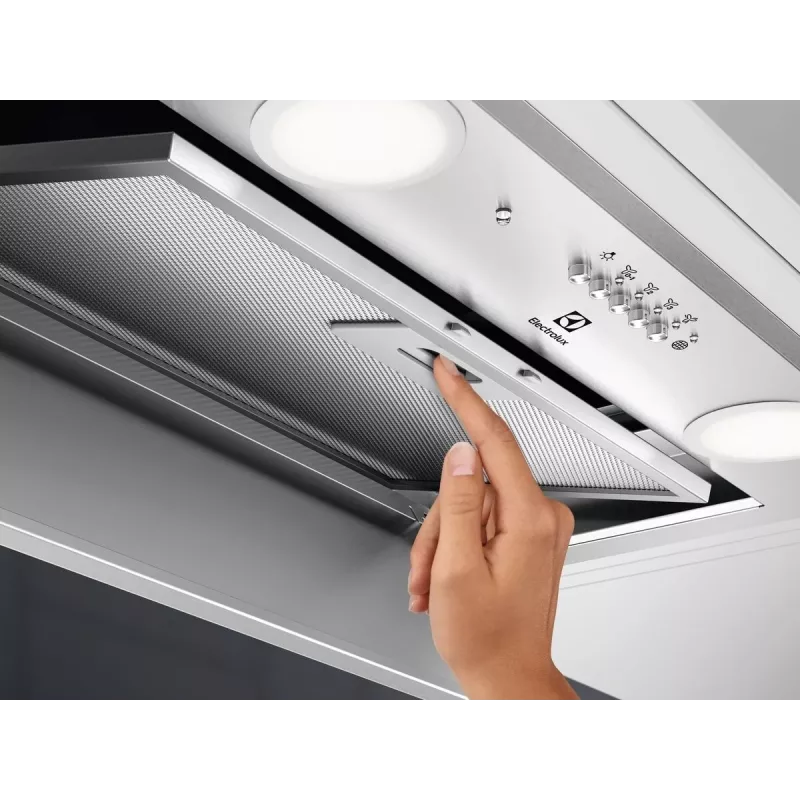 Electrolux LFG516X liesituuletin kalusteisiin, 54 cm, 600 m³/h (tehotila), 3 nopeutta, LED, kaukosäädin, ruostumaton teräs