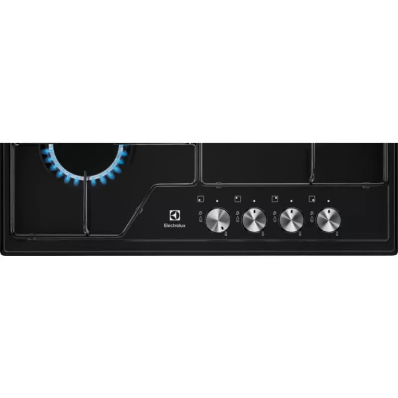 Electrolux EGS6424K, musta, kalusteisiin asennettava, 60 cm, kaasu, 4 keittoaluetta