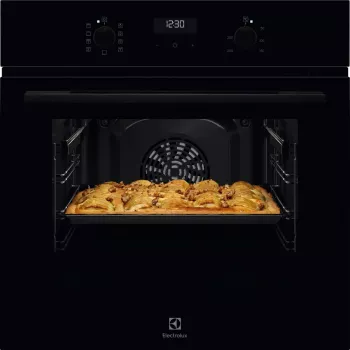 Electrolux Serie 600 EOD5H70BZ kalusteisiin asennettava sähköuuni, 65 L, 2750 W, musta, kiertonupit, LED-näyttö