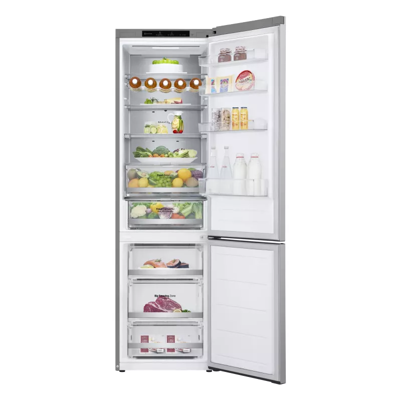 LG GBV7280DPY.APYQEUR jääkaappi-pakastin vapaasti seisova 387 l hopea