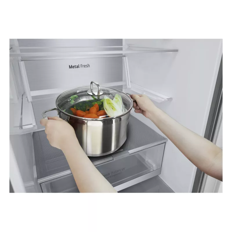 LG GBV7280DPY.APYQEUR jääkaappi-pakastin vapaasti seisova 387 l hopea
