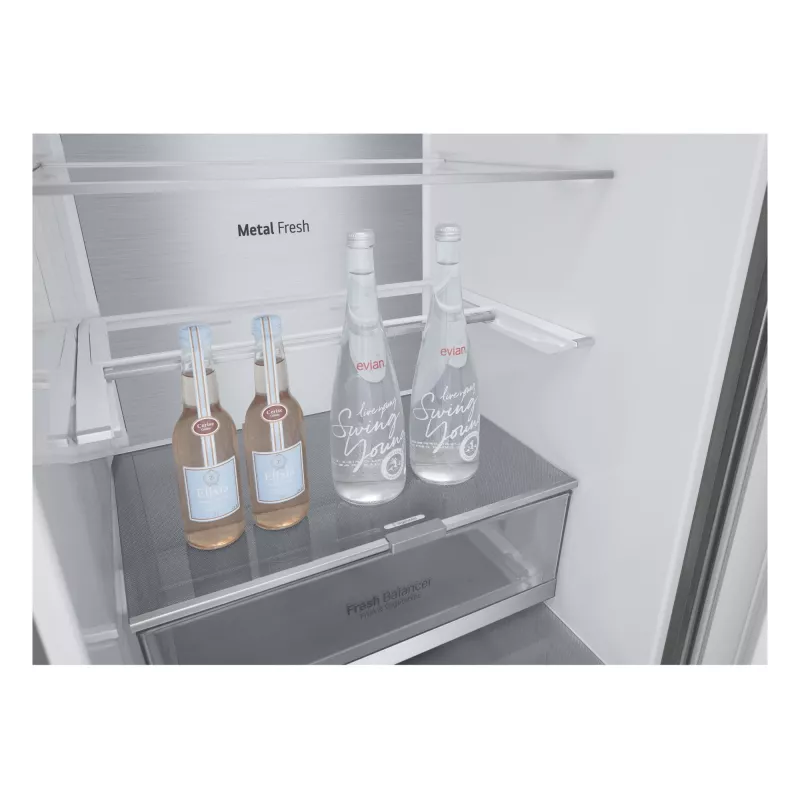 LG GBV7280DPY.APYQEUR jääkaappi-pakastin vapaasti seisova 387 l hopea