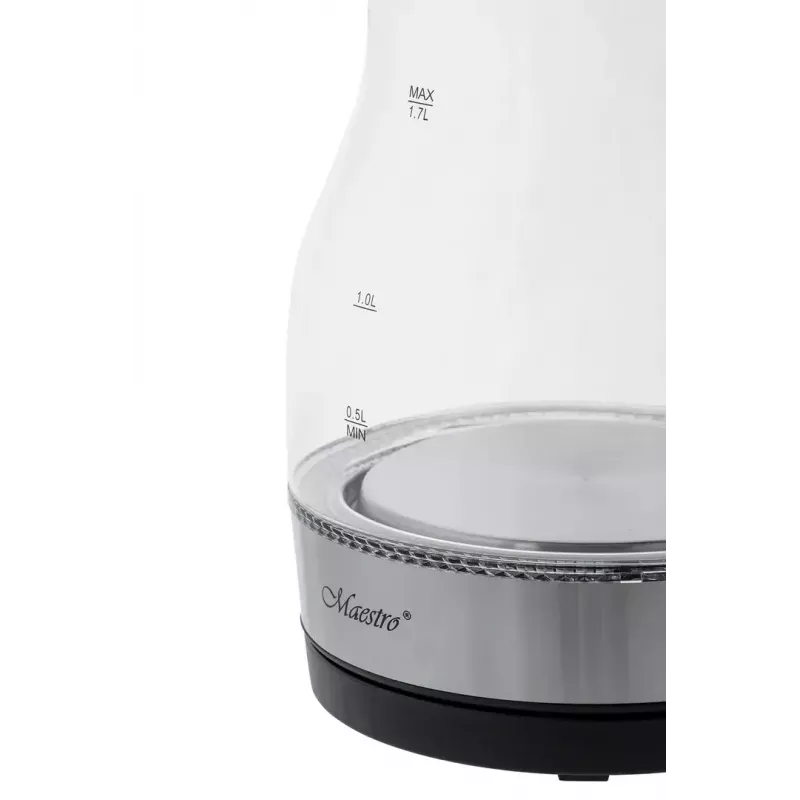 Maestro MR-061 sähköinen vedenkeitin, lasinen, 2200 W, musta