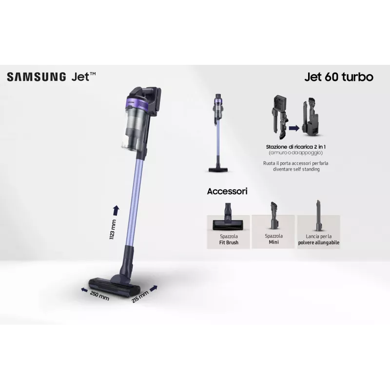Samsung VS15A6031R4 varsi-imuri akku kuiva pussiton 0,8 L musta