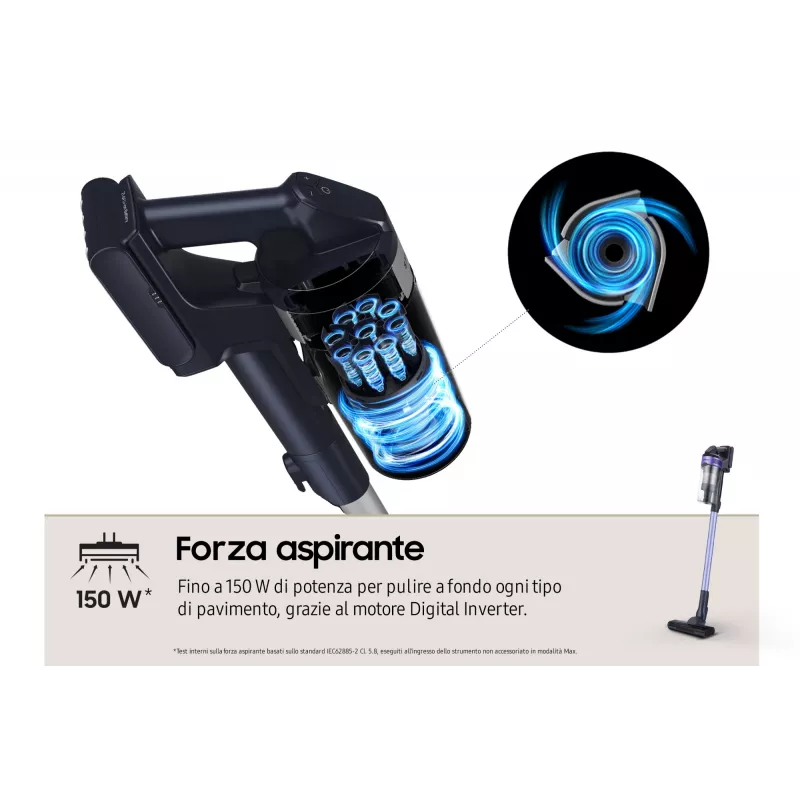 Samsung VS15A6031R4 varsi-imuri akku kuiva pussiton 0,8 L musta