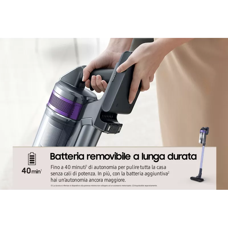 Samsung VS15A6031R4 varsi-imuri akku kuiva pussiton 0,8 L musta