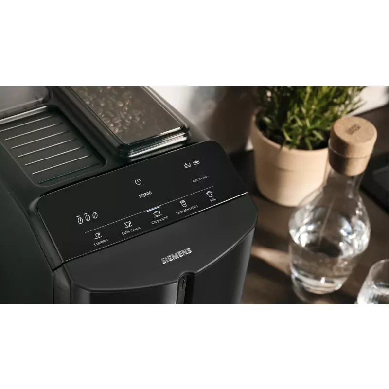Siemens EQ.300 TF301E19 täysautomaattinen espressokone, pianomusta