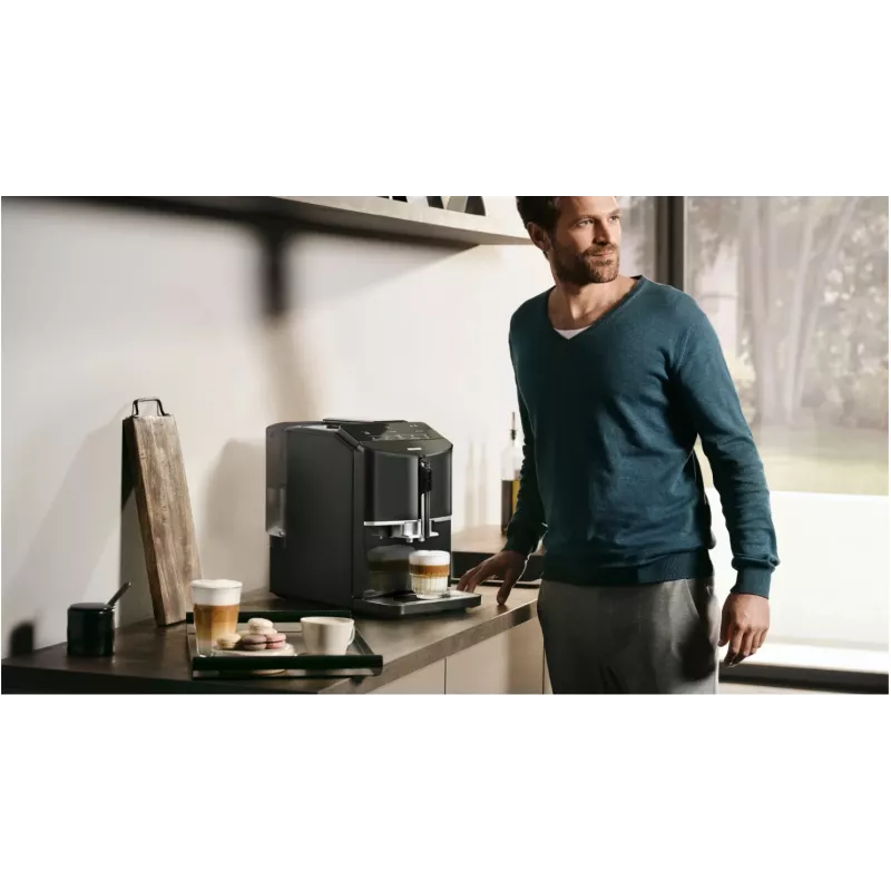 Siemens EQ.300 TF301E19 täysautomaattinen espressokone, pianomusta