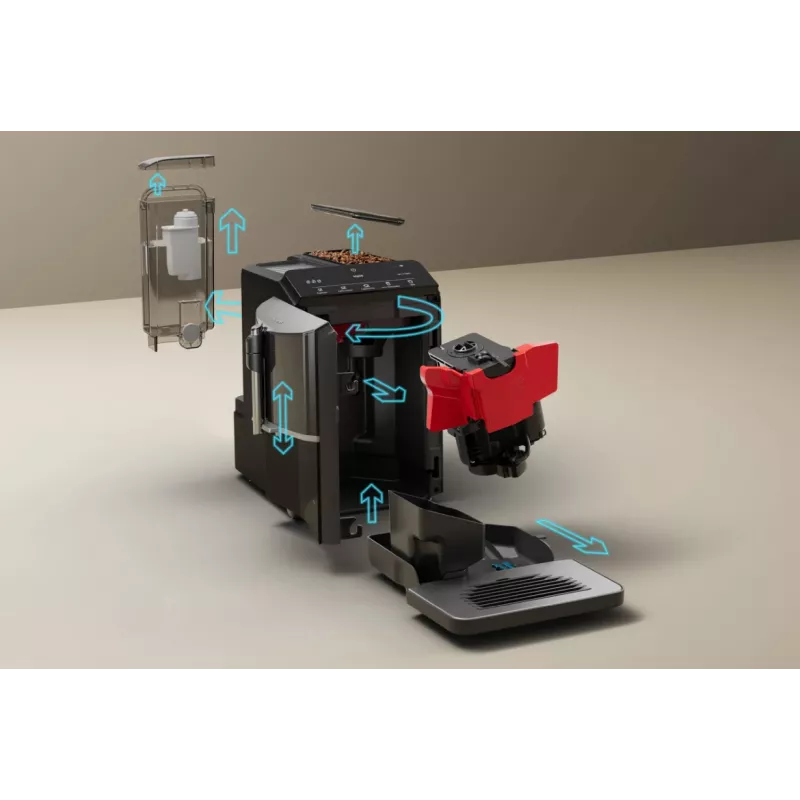 Siemens EQ.300 TF301E19 täysautomaattinen espressokone, pianomusta