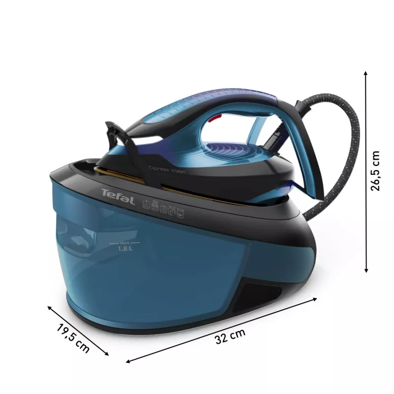 Tefal Express Vision SV8151 2800 W 1,8 l Durilium AirGlide Autoclean -silityspohja sininen, musta