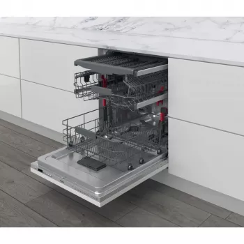 Whirlpool WI 7020 PF täysin kalusteisiin upotettava astianpesukone 14 kattausastiaa hopea