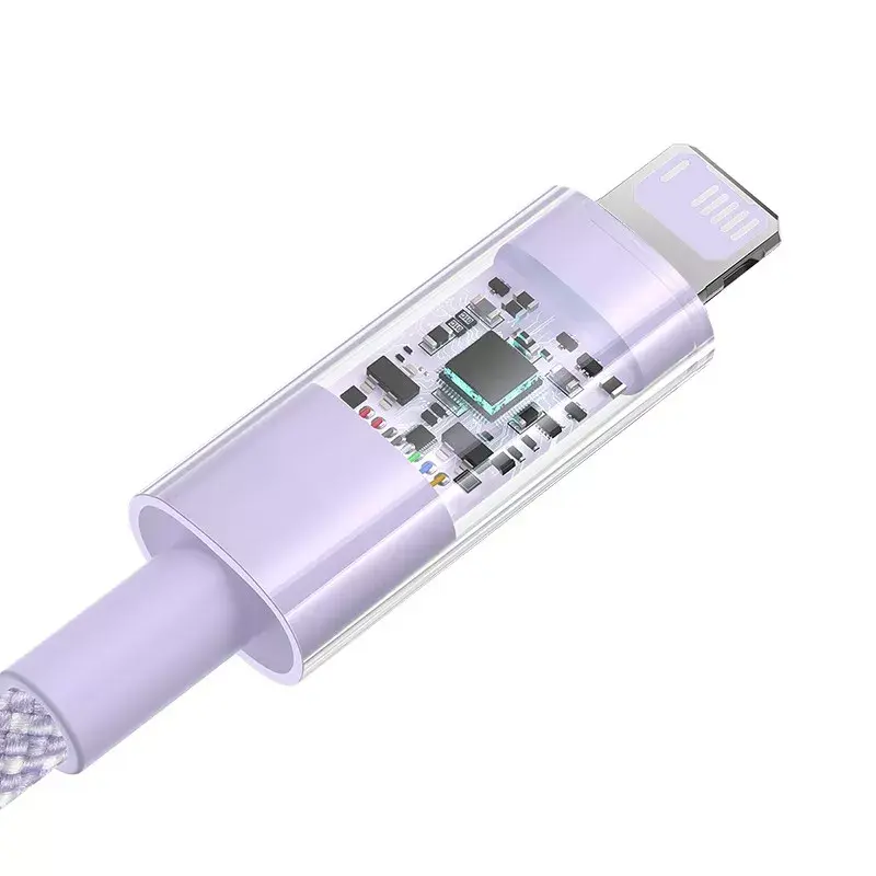 USB-latauskaapeli Baseus Gem P10373003511-01 — 2 m, 2,4 A, USB-A Lightning, violetti
