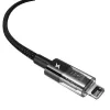 USB-latauskaapeli Baseus Gem P10373003111-00, 1 m, 2,4 A, nylonpäällyste, Lightning, USB-A, musta