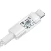 USB-latauskaapeli Baseus Gem P10373003211-00, 1 m, 2,4 A, Lightning/USB-A, valkoinen, nylonpäällyste