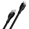 USB-A–USB-C-kaapeli Baseus Flash 2 1m 100W musta, USB PD, 480 Mbit/s, nailon