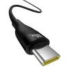 USB-A–USB-C-kaapeli Baseus Flash 2 1m 100W musta, USB PD, 480 Mbit/s, nailon