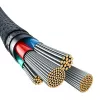 USB-A–Lightning-kaapeli Baseus 1 m 5 V 2,4 A valkoinen, USB PD, 480 Mbit/s