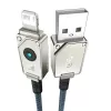 USB-A–Lightning-kaapeli Baseus 1 m 5 V 2,4 A valkoinen, USB PD, 480 Mbit/s