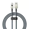 USB-A–Lightning-kaapeli Baseus 1 m 5 V 2,4 A valkoinen, USB PD, 480 Mbit/s
