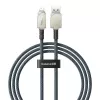 USB-A–Lightning-kaapeli Baseus 1 m 5 V 2,4 A valkoinen, USB PD, 480 Mbit/s