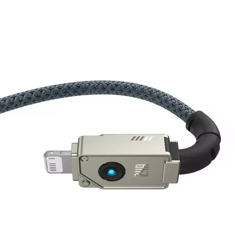 USB-A–Lightning-kaapeli Baseus 1 m 5 V 2,4 A valkoinen, USB PD, 480 Mbit/s