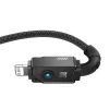 USB-C–Lightning-kaapeli Baseus Unbreakable 1m 20W – aramidi, 480 Mbit/s, musta