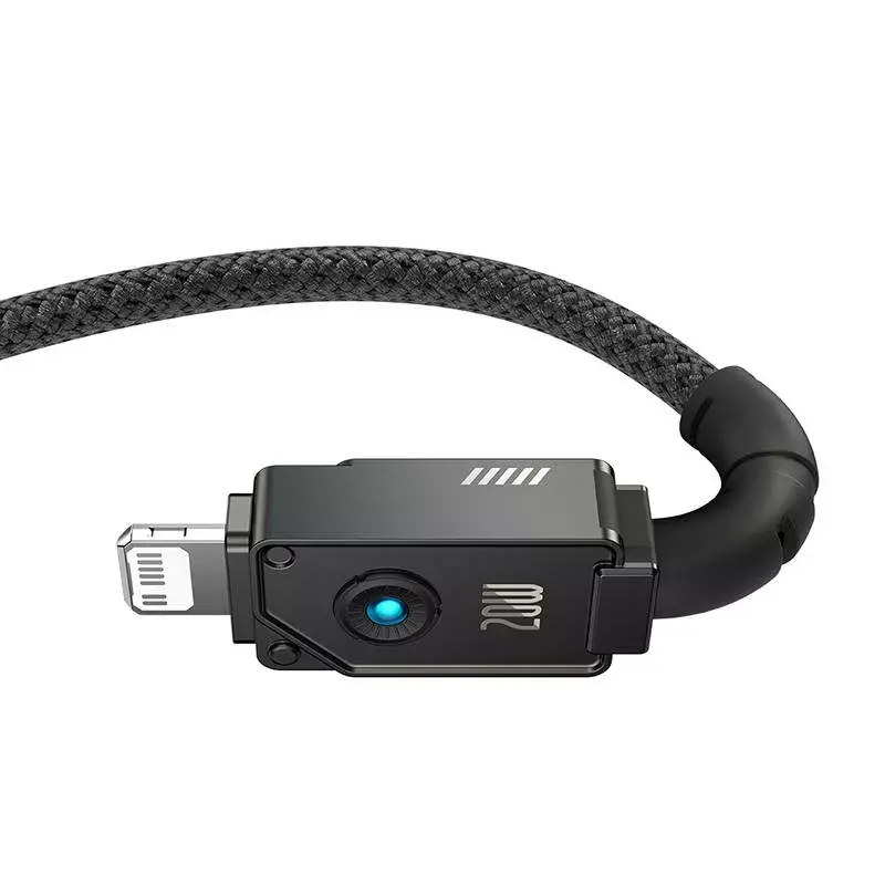 USB-C–Lightning-kaapeli Baseus Unbreakable 1m 20W – aramidi, 480 Mbit/s, musta