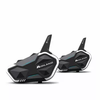 Midland R1 Mesh -puhelinjärjestelmä enimmäiskantama 2000 m vedenpitävä musta valkoinen