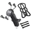 RAM Mounts X-Grip -puhelinteline moottoripyörän ohjaustankokiinnitys musta