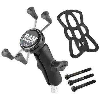 RAM Mounts X-Grip -puhelinteline moottoripyörän ohjaustankokiinnitys musta