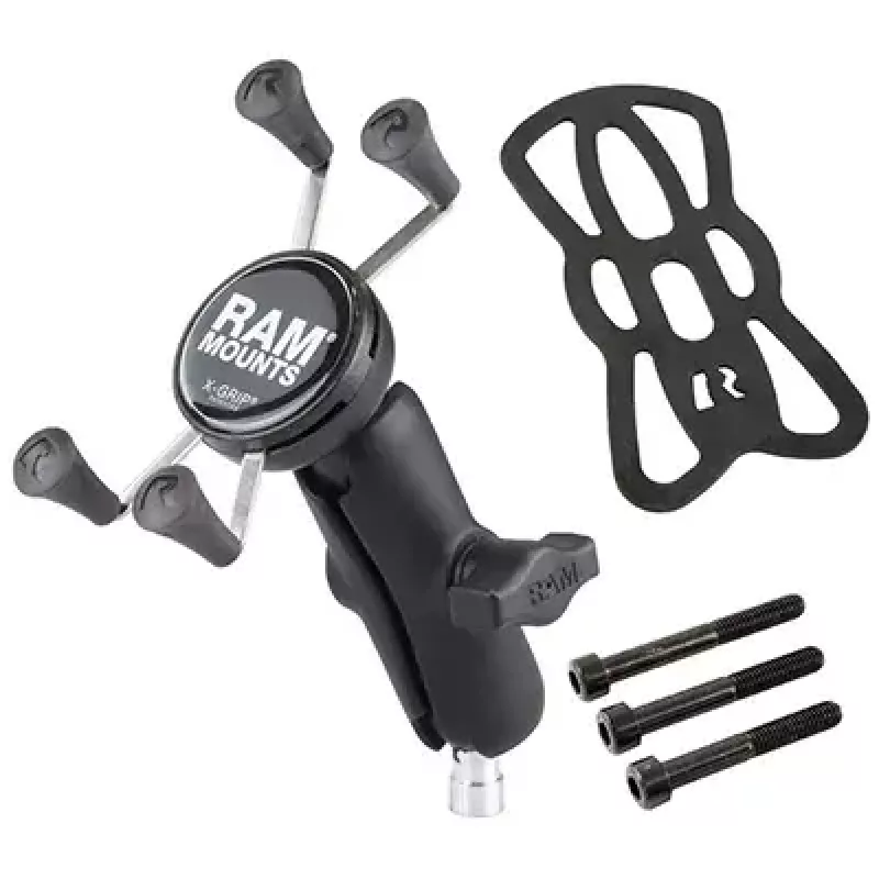 RAM Mounts X-Grip -puhelinteline moottoripyörän ohjaustankokiinnitys musta