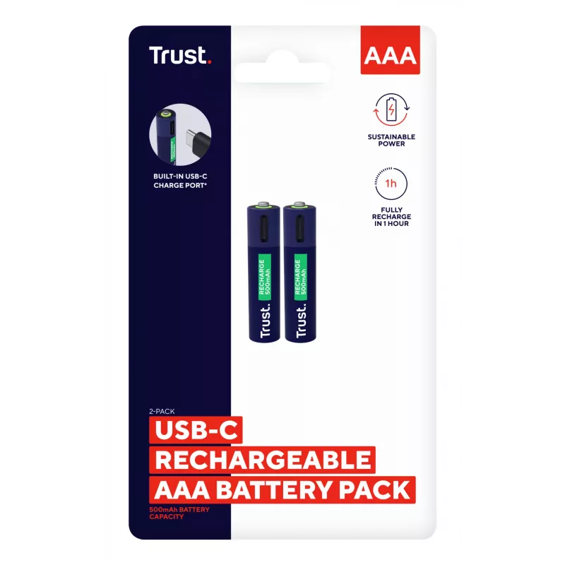 Trust 25585 kotitalousparisto ladattava akku AAA